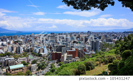 從城山公園展望台眺望鹿兒島市景 105431247