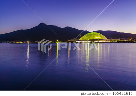 Kamabusan and Kusetsu Dome at night 105431615
