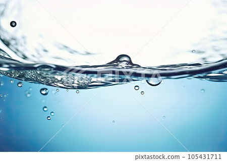 cross section of transparent water surface 105431711