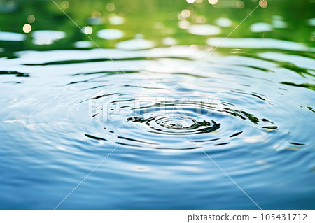 Beautiful ripples on the water surface Beautiful ripples on the water surface 105431712