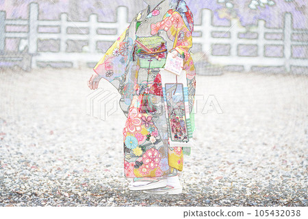 粉彩風格“七五聖朝聖圖像”插圖圖像 105432038