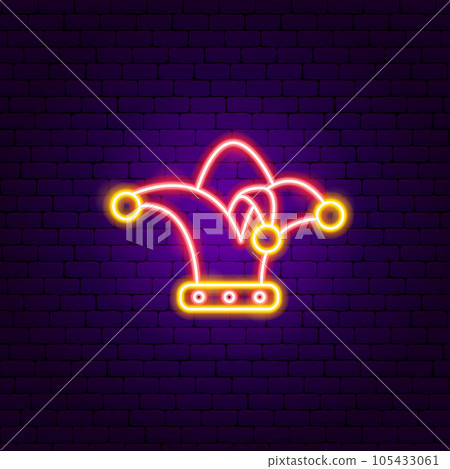 Harlequin Hat Neon Sign Harlequin Hat Neon Sign 105433061