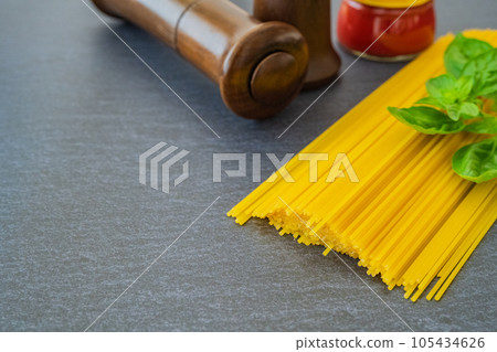 Pasta noodles spaghetti close-up tableware shooting material 105434626