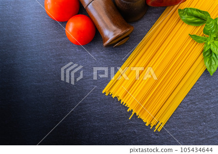 Pasta noodles spaghetti close-up tableware shooting material 105434644