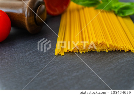 Pasta noodles spaghetti close-up tableware shooting material 105434659