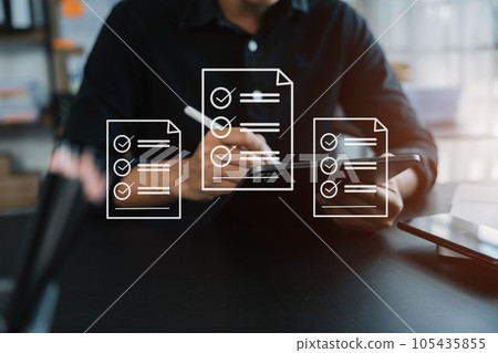 Online business contract Electronic signature, e-signing, digital document management, paperless office , working touch screen tablet. Online business contract Electronic signature, e-signing, digital document management, paperless office , working touch screen tablet. 105435855