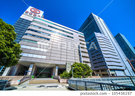 Yokohama Cityscape in Japan Midsummer... Blazing heat, intense heat... Looking at Sogo Yokohama store at the east exit of Yokohama station = July 26 105436197