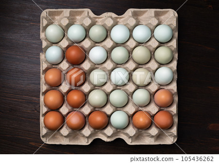 Eggs in tray Eggs in tray 105436262