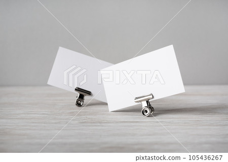 Two business cards. Two business cards. 105436267