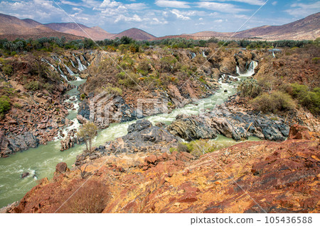 Epupa Falls on the Kuene River, Namibia 105436588