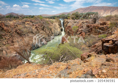 winding river in mountains winding river in mountains 105436591