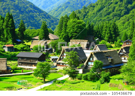[富山縣] 鮮綠的五箇山相倉合掌村景色 105436679