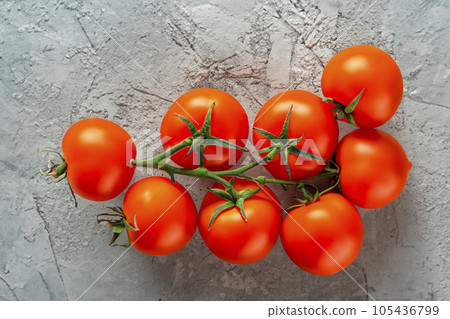 Tomatoes. Set of tomatoes. Set of Cherry Tomatoes. Red and green tomatoes in the garden. Pile on top of each other. Texture. Possible cause of salmonella in Europe with hundreds of cases. 105436799