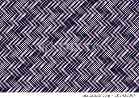 Check plaid seamless fabric texture. Diagonal print. 105438304
