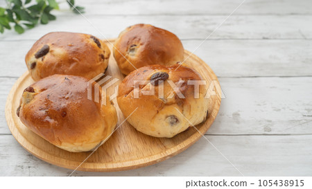 葡萄麵包/葡萄乾麵包圖像 葡萄麵包/葡萄乾麵包圖像 105438915