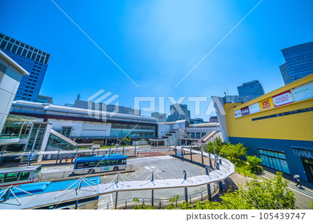 Kawasaki cityscape in Japan with views of Kawasaki Station and Lazona Kawasaki Plaza 105439747