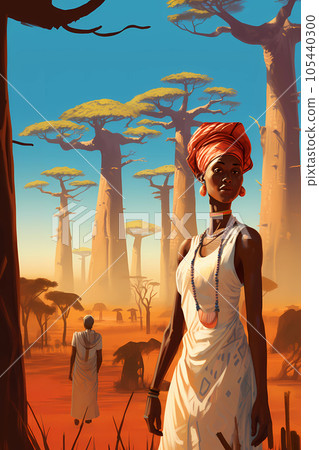 Illustration of a beautiful view of Madagascar 105440300