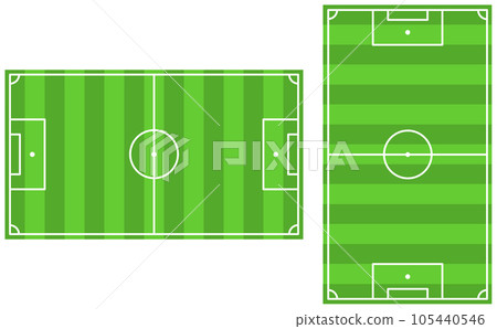 Flat illustration of a soccer field for ball games 105440546