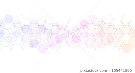 Illustration of geometric abstract background with hexagons pattern 105441890