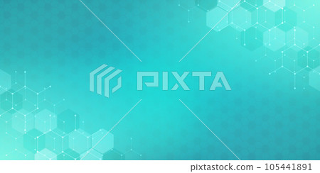 Illustration of geometric abstract background with hexagons pattern 105441891