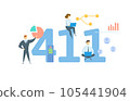 411. Concept with keyword, people and icons. Flat vector illustration. Isolated on white. 105441904