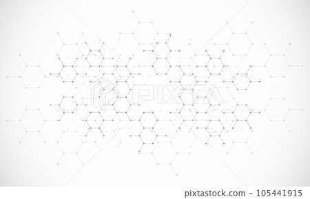 Abstract design element with geometric background and hexagons shape pattern 105441915
