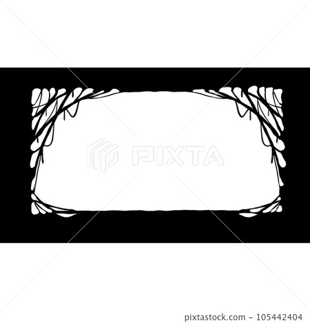 Halloween frame. Cobwebs border 105442404