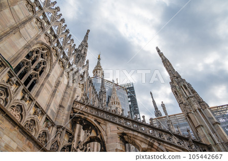 A landscape around Duomo di Milano, Italy A landscape around Duomo di Milano, Italy 105442667