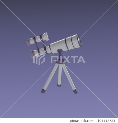 telescope icon isolated 3d render illustration telescope icon isolated 3d render illustration 105442783