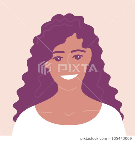 Portrait of young happy beautiful woman face Portrait of young happy beautiful woman face 105443009