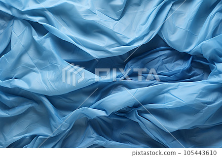 Crumpled plastic texture. Background, wrinkled plastic trash bag closeup. Abstract plastic sheet texture, film wrap. AI generated Crumpled plastic texture. Background, wrinkled plastic trash bag closeup. Abstract plastic sheet texture, film wrap. AI generated 105443610