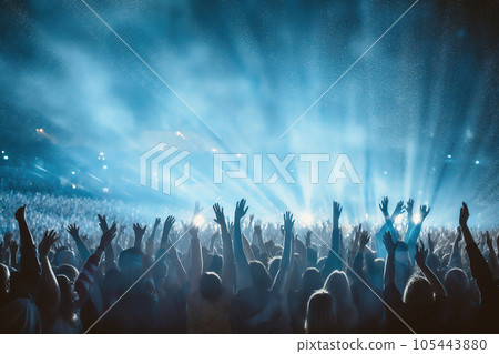 music festival audience 105443880