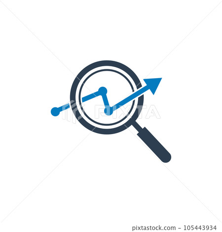 Business Analysis Icon. With Magnifying Glass and Graph Symbols. Editable Flat Vector Illustration. Business Analysis Icon. With Magnifying Glass and Graph Symbols. Editable Flat Vector Illustration. 105443934