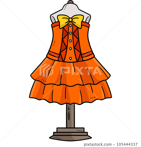 Dress Cartoon Colored Clipart Illustration Dress Cartoon Colored Clipart Illustration 105444337