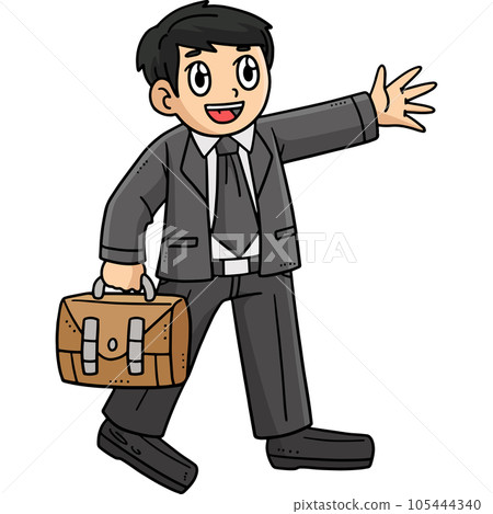 Office Worker Cartoon Colored Clipart Illustration Office Worker Cartoon Colored Clipart Illustration 105444340