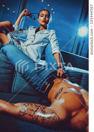 Young business woman domination Young business woman domination 105444567