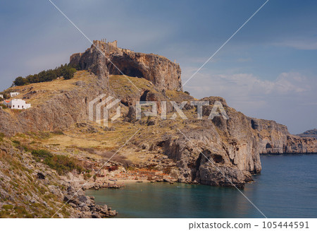 travel to city of Lindos on island of Rhodes, Greece travel to city of Lindos on island of Rhodes, Greece 105444591
