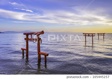大o神社有明海水下鳥居的神秘風景（佐賀縣） 105445257