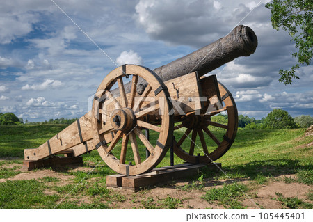 Old vintage retro cannon gun. 105445401