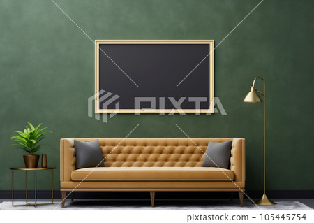 Modern Interior Design Background. Stylish Frame Mockup. AI Generative 105445754