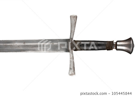 Medieval sword isolated on white. Medieval sword isolated on white. 105445844