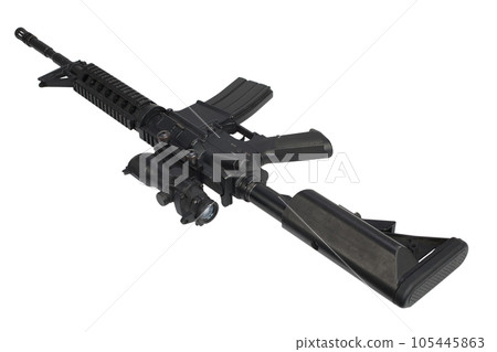 US Army carbine isolated on a white 105445863