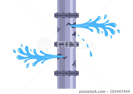 old leaking pipe. flooding in the apartment. 105447444