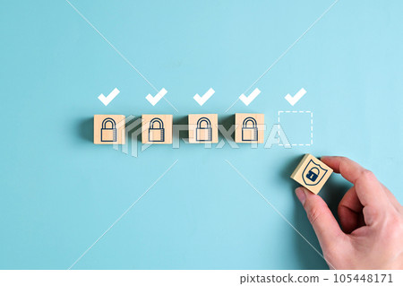 Login and password, Cyber security, Data protection and secured internet access, People using OTP one-time password on smartphone, Secure payment messages, Authentication OTP secure verification. 105448171
