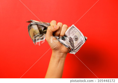 financial symbols financial saving money. Financial background with clean background. High quality photo 105448172