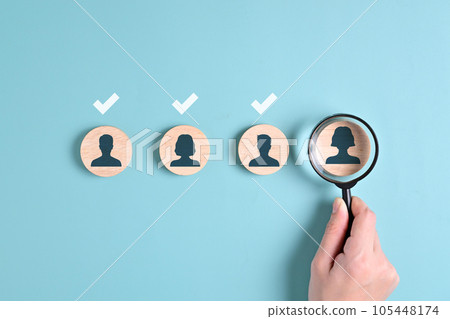 Wooden block with teamwork employees business icons, People with smart teamwork, Employees building strong team, Wooden blocks with people icon, Human resources and management. High quality photo. Wooden block with teamwork employees business icons, People with smart teamwork, Employees building strong team, Wooden blocks with people icon, Human resources and management. High quality photo. 105448174