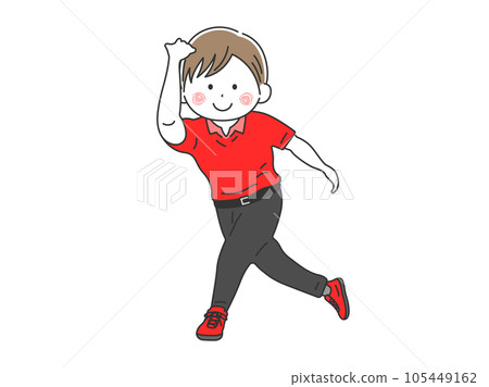 一個男人打保齡球的插圖 105449162