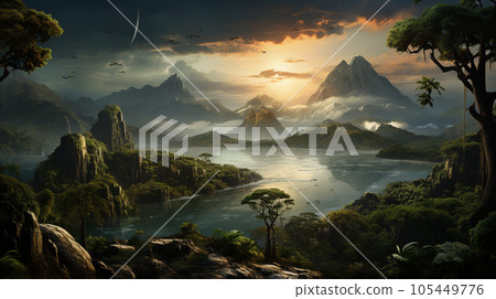 夢幻風景AI圖像 105449776