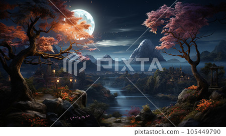 夢幻風景AI圖像 105449790