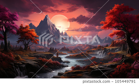 夢幻風景AI圖像 105449791